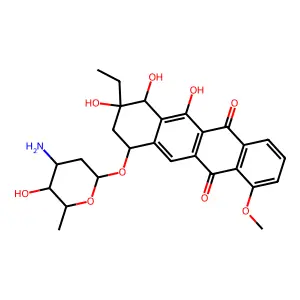 4-O-methyl-6-deoxyoxaunomycin structure
