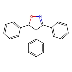 Isoxazole, 4,5-dihydro-3,4,5-triphenyl- structure