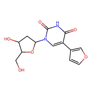 2'-Deoxy-5-(3-furanyl)uridine structure