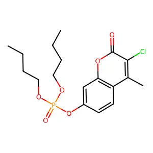 Coumarin, 3-chloro-7-hydroxy-4-methyl-, dibutyl phosphate structure