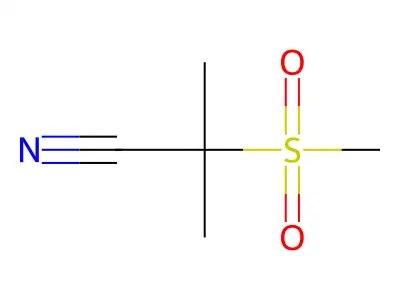 Propanenitrile, 2-methyl-2-(methylsulfonyl)- structure