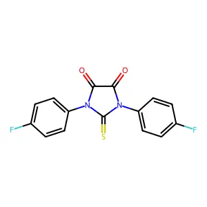 4,5-Imidazolidinedione, 1,3-bis(4-fluorophenyl)-2-thioxo- structure