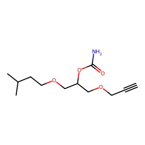 2-Propanol, 1-isopentoxy-3-(2-propynyloxy)-, carbamate structure