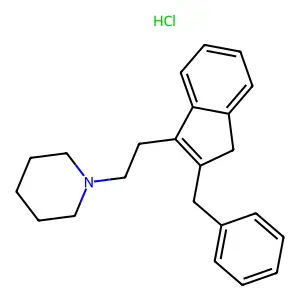 Piperidine, 1-(2-(2-benzylinden-3-yl)ethyl)-, hydrochloride structure