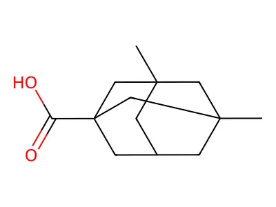 1,3-Dimethyladamantan-5-carboxylic acid structure