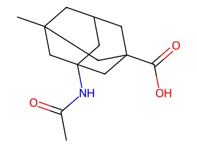 3-Acetamido-5-methyladamantane-1-carboxylic acid structure