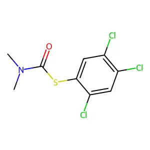 S-(2,4,5-trichlorophenyl) N,N-dimethylcarbamothioate structure