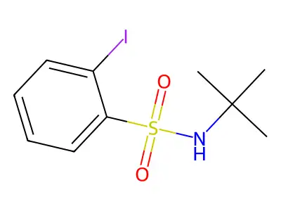 N-tert-butyl-2-iodobenzenesulfonamide structure