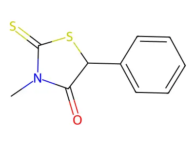 3-Methyl-5-phenyl-2-sulfanylidene-1,3-thiazolidin-4-one structure