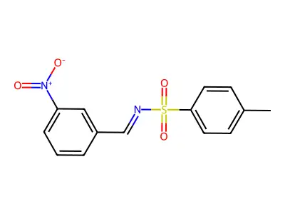 Benzenesulfonamide, 4-methyl-N-[(3-nitrophenyl)methylene]-, (E)- structure