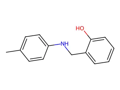 Alpha-(para-toluidino)-ortho-cresol structure