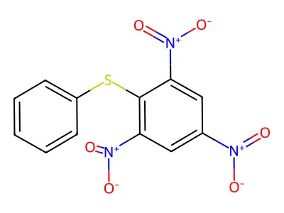 Benzene, 1,3,5-trinitro-2-(phenylthio)- structure