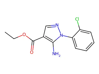 Ethyl 5-amino-1-(2-chlorophenyl)-1H-pyrazole-4-carboxylate structure