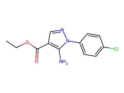 ethyl 5-amino-1-(4-chlorophenyl)-1H-pyrazole-4-carboxylate structure