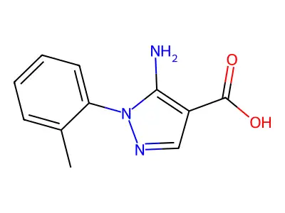 5-Amino-1-(2-methylphenyl)-1H-pyrazole-4-carboxylic acid structure