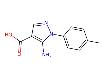 5-Amino-1-(4-methylphenyl)-1H-pyrazole-4-carboxylic acid structure