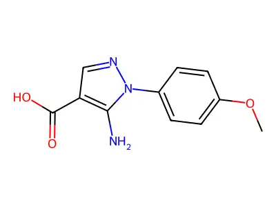 5-Amino-1-(4-methoxyphenyl)-1H-pyrazole-4-carboxylic acid structure