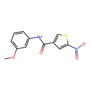 3-Thiophenecarboxamide, N-(3-methoxyphenyl)-5-nitro- structure