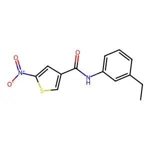 N-(3-乙基苯基)-5-硝基-3-噻吩甲酰胺 structure