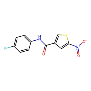N-(4-Fluorophenyl)-5-nitro-3-thiophenecarboxamide structure