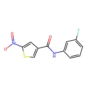 N-(3-氟苯基)-5-硝基-3-噻吩甲酰胺 structure