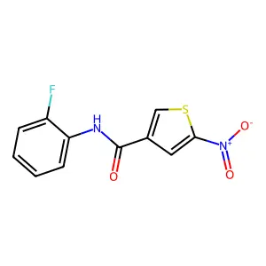 N-(2-氟苯基)-5-硝基-3-噻吩甲酰胺 structure