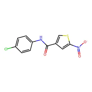 3-Thiophenecarboxamide, N-(4-chlorophenyl)-5-nitro- structure