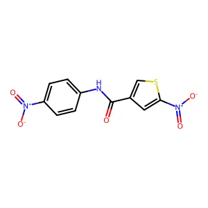 5-硝基-N-(4-硝基苯基)-3-噻吩甲酰胺 structure