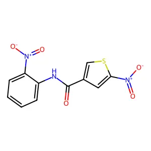 3-Thiophenecarboxamide, 5-nitro-N-(2-nitrophenyl)- structure