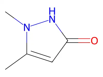 1,5-dimethyl-2,3-dihydro-1H-pyrazol-3-one structure