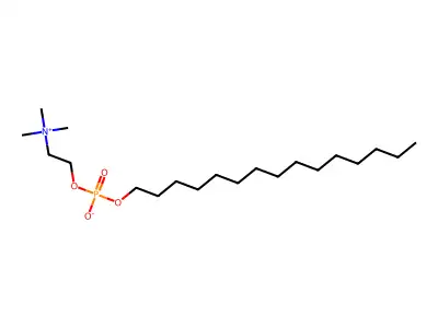 Pentadecylphosphocholine structure