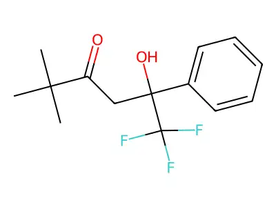 6,6,6-Trifluoro-5-hydroxy-2,2-dimethyl-5-phenylhexan-3-one structure