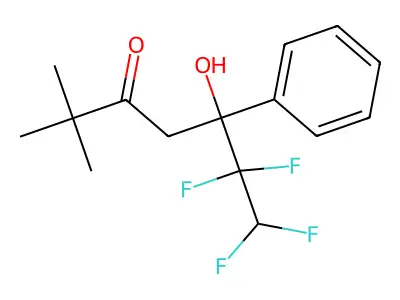 6,6,7,7-Tetrafluoro-5-hydroxy-2,2-dimethyl-5-phenylheptan-3-one structure