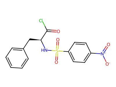 2-[(4-Nitrophenyl)sulfonylamino]-3-phenylpropanoyl chloride structure