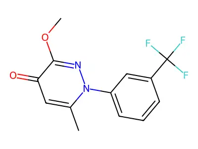 4(1H)-Pyridazinone, 3-methoxy-6-methyl-1-(3-(trifluoromethyl)phenyl)- structure