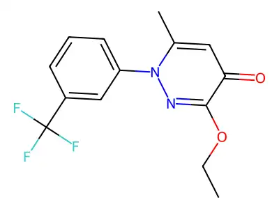 4(1H)-Pyridazinone, 3-ethoxy-6-methyl-1-(3-(trifluoromethyl)phenyl)- structure