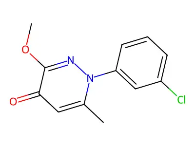 4(1H)-Pyridazinone, 1-(3-chlorophenyl)-3-methoxy-6-methyl- structure