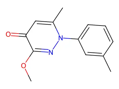 4(1H)-Pyridazinone, 3-methoxy-6-methyl-1-(3-methylphenyl)- structure