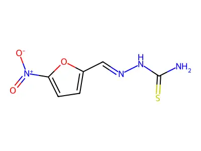 2-Furaldehyde, 5-nitro-, thiosemicarbazone structure