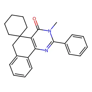 3-methyl-2-phenylspiro[6H-benzo[h]quinazoline-5,1'-cyclohexane]-4-one structure