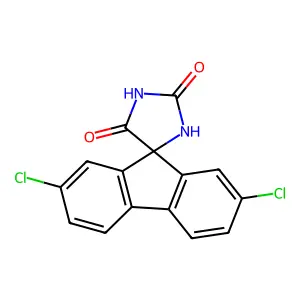 2,7-Dichlorospiro[fluorene-9,5'-imidazolidine]-2',4'-dione structure