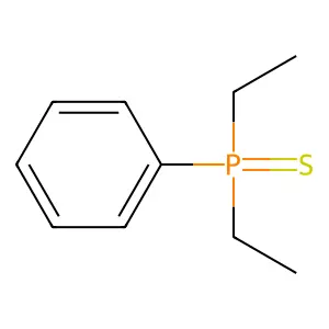Phosphine sulfide, diethylphenyl- structure