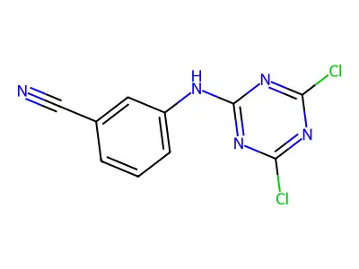 3-[(4,6-Dichloro-1,3,5-triazin-2-yl)amino]benzonitrile structure