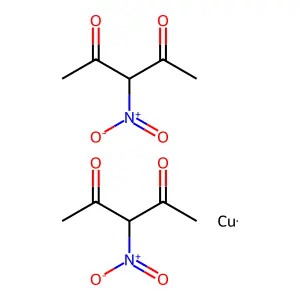 Copper;bis(3-nitropentane-2,4-dione) structure