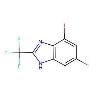 Benzimidazole, 4,6-diiodo-2-(trifluoromethyl)- structure