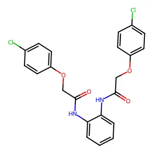 N,N'-1,2-phenylenebis[2-(4-chlorophenoxy)acetamide] structure