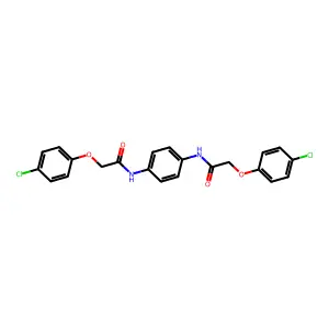 2-(4-chlorophenoxy)-N-[4-[[2-(4-chlorophenoxy)acetyl]amino]phenyl]acetamide structure