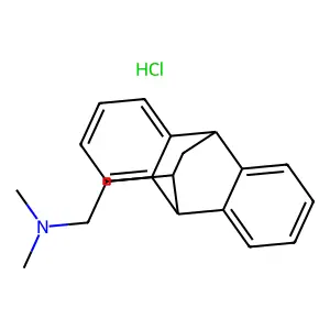9,10-Ethanoanthracene, 9,10-dihydro-11-(2-(dimethylamino)ethyl)-, hydrochloride structure