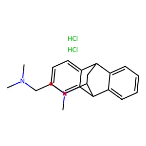 11-(N-2-Dimethylaminoethyl-N-methylamino)-9,10-dihydro-9,10-ethanoanthracene structure