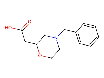 (4-Benzylmorpholin-2-yl)acetic acid structure